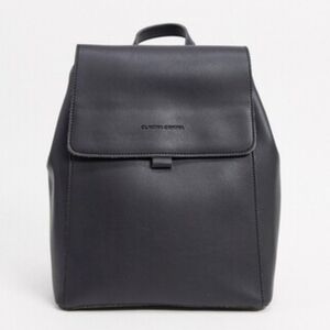 Claudia Canova Black Flapover Backpack NWT
